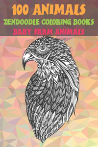 Zendoodle Coloring Books Baby Farm Animals - 100 Animals