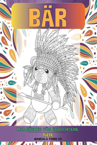 Malbücher für Erwachsene - Mandala Farbe es - Tiere - Bär