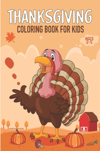 Thanksgiving Coloring Book for Kids Ages 2-5