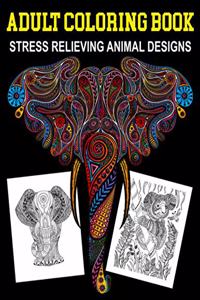 Adult Coloring Book Stress Relieving Animal Designs