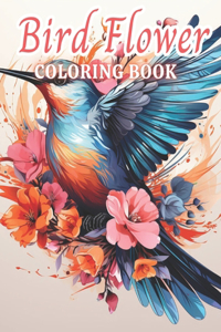 Bird and Flower Coloring Book for Adult