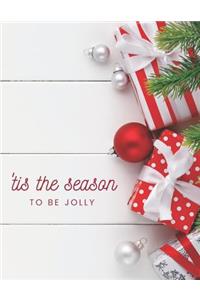 Tis The Season To Be Jolly: Christmas Photo Album Journal To Fill In With Pictures, Pre-Printed Holiday Scrapbook Layouts