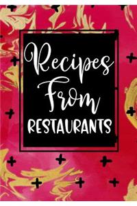 Recipes from Restaurants