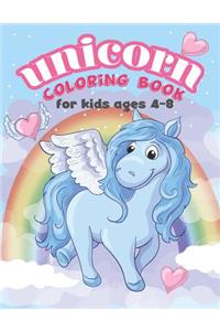 Unicorn Coloring Book for Kids Ages 4-8