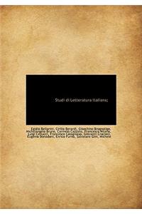 Studi Di Letteratura Italiana;