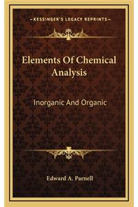 Elements of Chemical Analysis