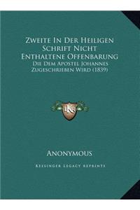 Zweite In Der Heiligen Schrift Nicht Enthaltene Offenbarung