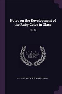 Notes on the Development of the Ruby Color in Glass
