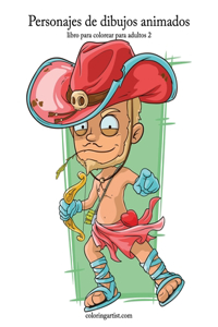Personajes de dibujos animados libro para colorear para adultos 2