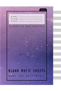 Blank Music Sheets