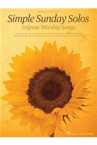 Simple Sunday Solos: 9 Great Worship Songs