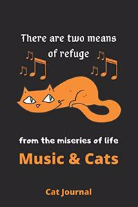 There are two means of refuge from the miseries of life