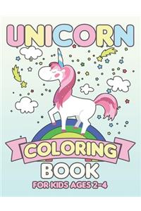 Unicorn Coloring Book for Kids Ages 2-4