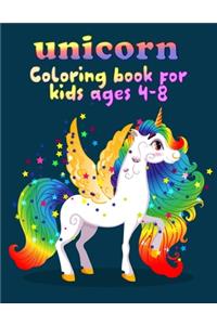 unicorn coloring book for kids ages 4-8