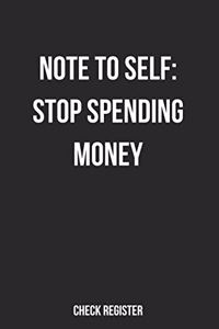 Check Register Note To Self