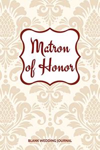 Matron of Honor Small Size Blank Journal-Wedding Planner&To-Do List-5.5