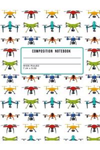 Composition Notebook Wide Ruled 7.44 X 9.69