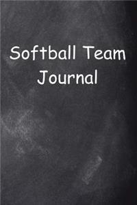 Softball Team Journal Chalkboard Design