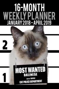 2018-2019 Weekly Planner - Most Wanted Balinese