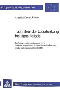 Techniken Der Leserlenkung Bei Hans Fallada