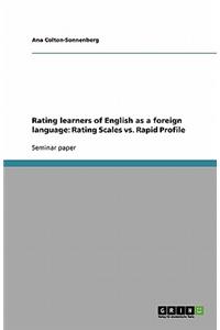 Rating learners of English as a foreign language