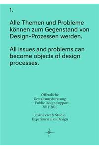 Öffentliche Gestaltungsberatung Public Design Support 2011–2016