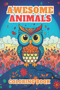 Awesome Animals Coloring Book