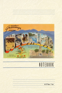 Vintage Lined Notebook Greetings from Wyoming