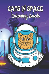 Cats in Space Coloring Book