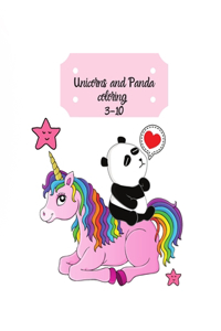 Unicorns and Panda coloring 3-10