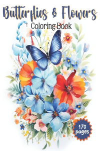 Butterflies & Flowers Coloring Book