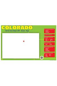 Colorado Write-On/Wipe-Off Desk Mat - State Map