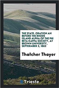 THE STATE. ORATION AN BEFORE THE RHODE I