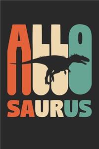 Dinosaur Notebook 'Retro Allosaurus' - Paleontology Gift - Journal for Dino Lover - Paleontologist Diary