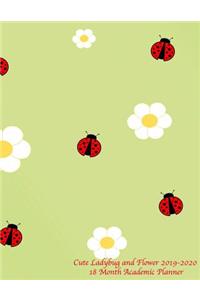 Cute Ladybug and Flower 2019-2020 18 Month Academic Planner