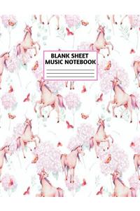 Blank Sheet Music Notebook