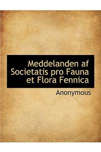 Meddelanden AF Societatis Pro Fauna Et Flora Fennica