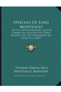Speeches Of Lord Monteagle