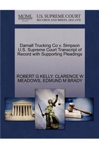 Darnall Trucking Co V. Simpson U.S. Supreme Court Transcript of Record with Supporting Pleadings