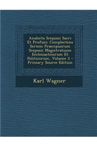Analecta Scepusii Sacri Et Profani