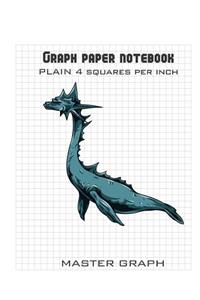 Graph Paper Notebook: 100 Pages 4 Squares Per Inch
