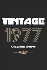 Retro Birthday - Vintage 1977 Notebook Original Parts Gift