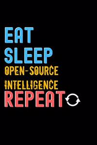 Eat, Sleep, open-source intelligence, Repeat Notebook - open-source intelligence Funny Gift