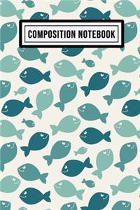 Fish Unruled Composition Notebook