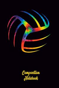 Girls Volleyball Composition Notebook 6' x 9' 120 Lined College Ruled Pages
