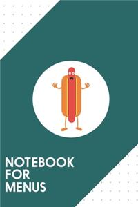Notebook for Menus