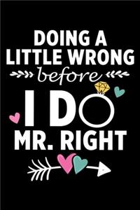 Doing A Little Wrong Before I Do Mr Right