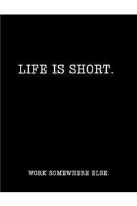 Life is Short....Work Somewhere Else!