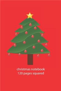 christmas notebook 120 pages squared
