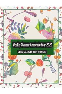 Weekly Planner Academic Year 2020